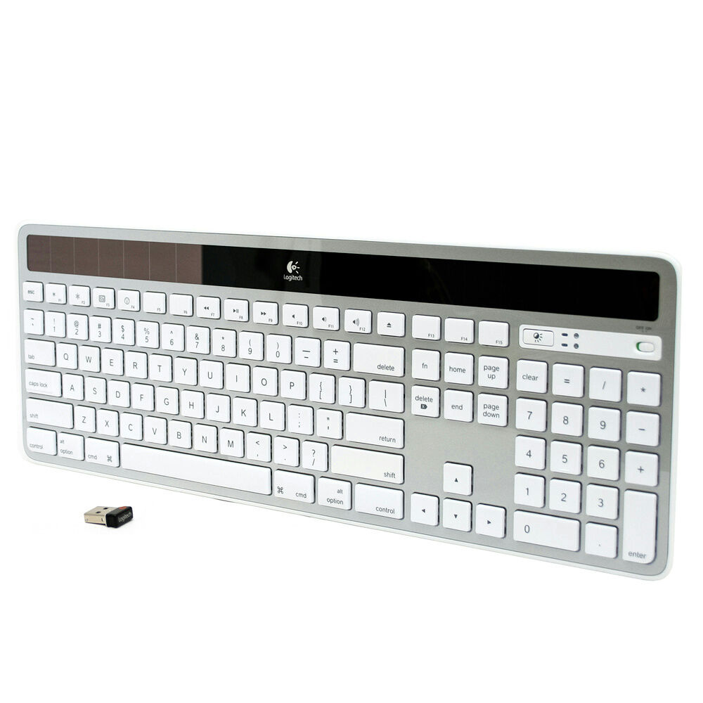 White wireless keyboard for mac