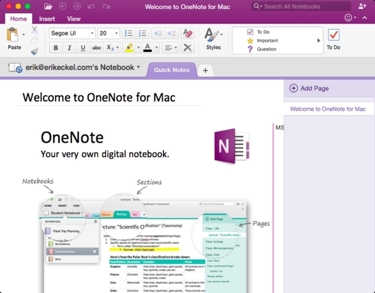 Microsoft onenote for mac manual